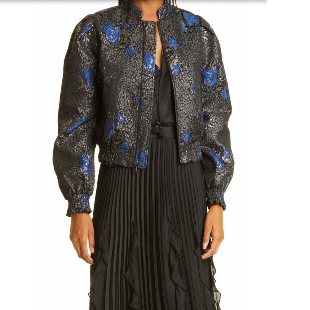 Haute Hippie Ruth Metallic Brocade Bomber - Picture 2 of 11